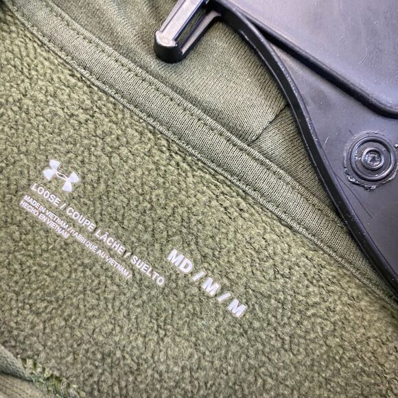 Under Armour Sweatshirt Medium Green Hoodie Pullover Outdoor Tech Camo - Picture 12 of 13